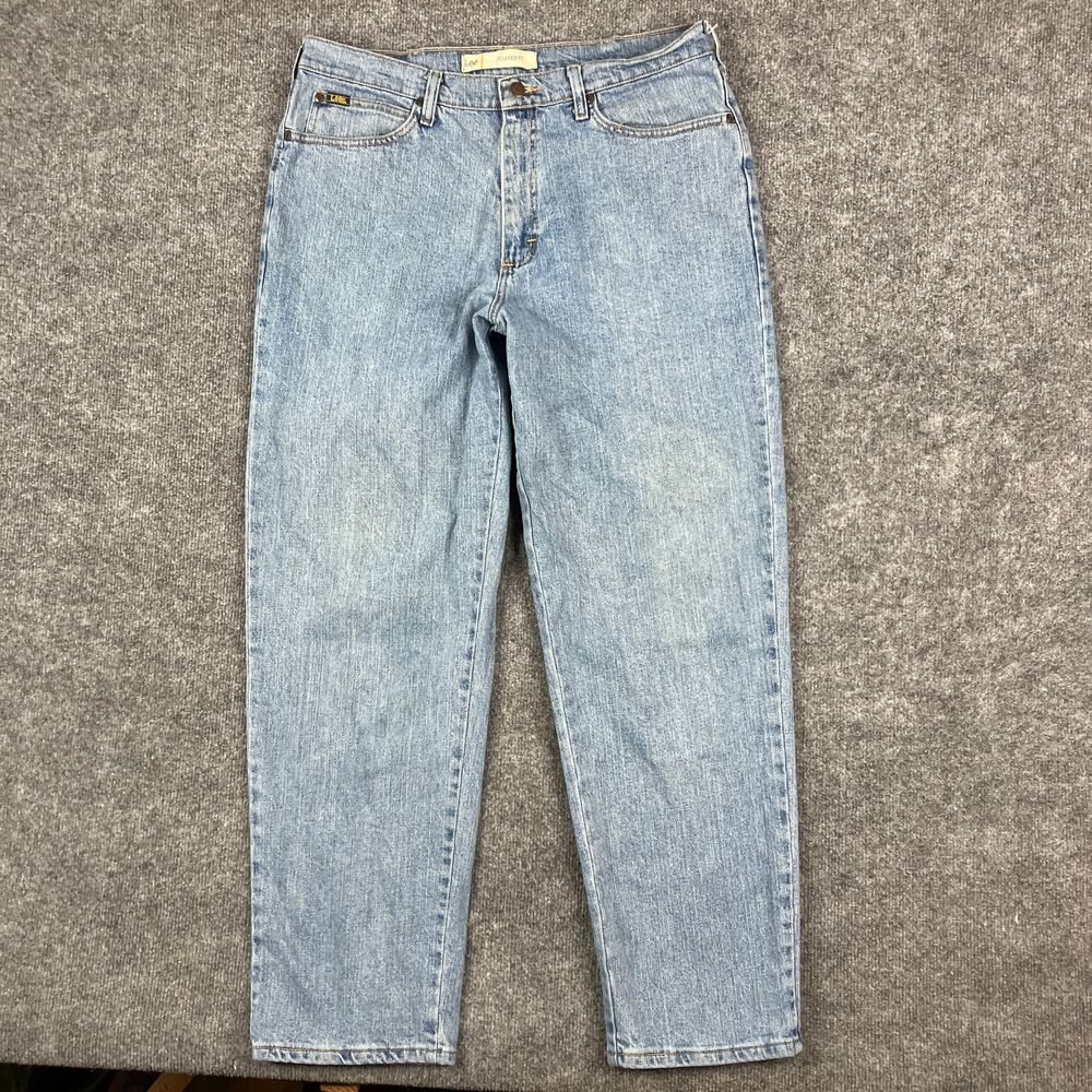 Lee Jeans Mens Size 36x30 Light Wash Denim Straight Fit Stretch Casual Everyday